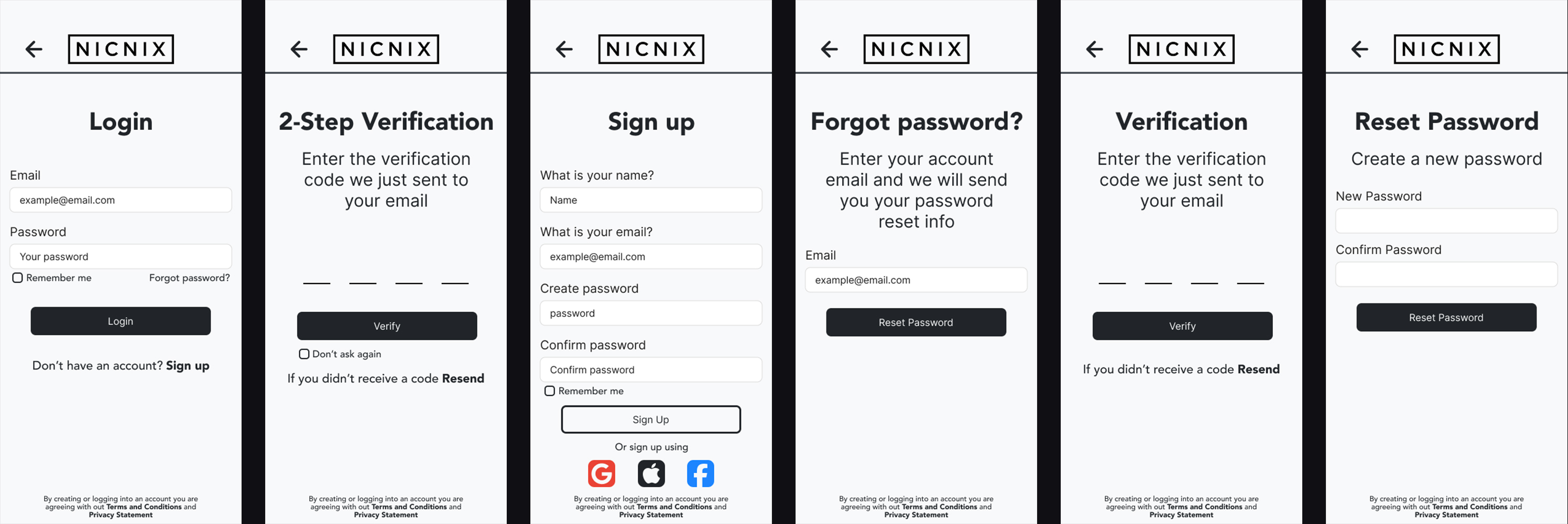 Login Wireframe October